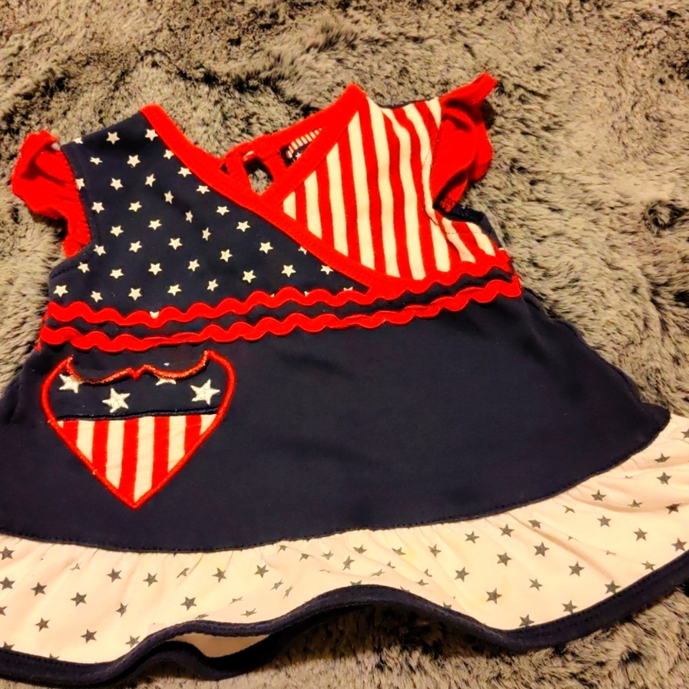 Adorable red, white and blue dress.